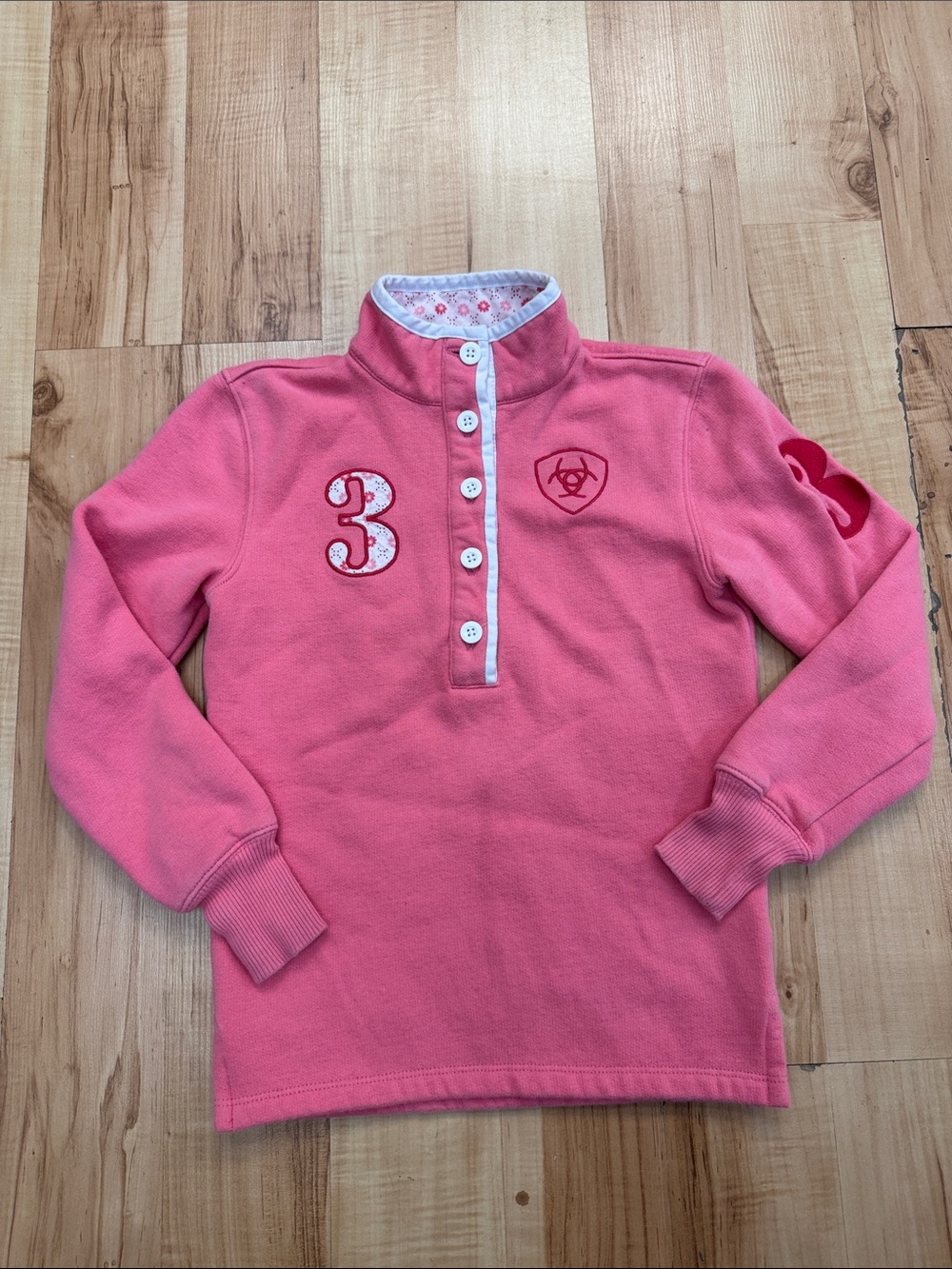 Ariat Pink Girls' Knit Pullover Swearshirt Size XS (6Y)
